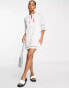 Raga Arshi embroidered mini beach dress in white