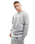 JJ Rebel oversized crew neck sweat shirt in grey marl