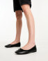 Bershka ballet pumps in black