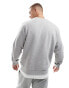 JJ Rebel oversized crew neck sweat shirt in grey marl