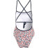 TOMMY HILFIGER Straight Neck One Piece Print Swimsuit