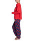 Women's Plus Size 2-Pc. Stretch Fleece Pajamas Set