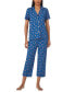 Women's 2-Pc. Printed Capri Pajamas Set