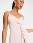 ASOS DESIGN twist front cami maxi dress in blush