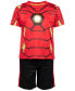 Little Boys Avengers Captain America Iron Man Venom Hulk Cosplay Athletic T-Shirt and Shorts Outfit Set to