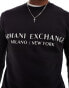 Armani Exchange linear logo sweatshirt in black CO-ORD