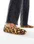 ASOS DESIGN Luxe Premium Leather Mary Jane ballet in Leopard