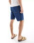 Jack & Jones denim short with drawstring waist in blue