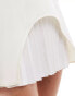 Closet London pleated cap sleeve mini dress in ivory