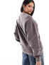 ASOS DESIGN unisex oversized sweatshirt in washed brown