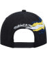 Men's Black St. Louis Blues Vintage-Like Paintbrush Snapback Hat