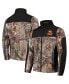 Men's Realtree Camo and Black Cleveland Browns Circle Hunter Softshell Full-Zip Jacket