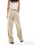 ASOS DESIGN relaxed tailored trousers in stone