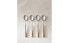 Pack of dessert spoons with wood-effect handles (set of 4)