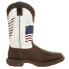 Durango Durango Distressed Flag Embroidery Western Mens Brown, White Casual Boo