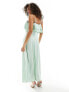 Vila Bridesmaid frill top cami maxi dress in mint green