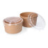 BEST PRODUCTS GREEN Bio Salad Cardboard Bowl With Cap 1 L 3 Units