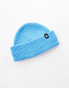 COLLUSION logo fisherman beanie in light blue