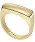 Heritage D-Link Glitz Gold-Tone Stainless Steel Signet Ring