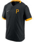 Men's Black, Gold-Tone Pittsburgh Pirates Authentic Collection Short Sleeve Hot Pullover Jacket