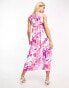 Mamalicious Maternity sleeveless midi dress in pink florals