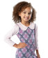 Toddler & Little Girls Argyle Print Jumper Dress