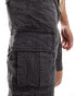 Superdry Heavy cargo shorts in washed grey