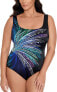 Swim Solutions Women's Firework Print One-Piece Swimsuit Multi Size 16