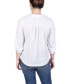 Women's Long Tab-Sleeve Blouse with Pockets