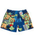 Men's Blue Teenage Mutant Ninja Turtles Comic Big Print Shorts