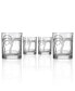 Palm Tree Double Old Fashioned 14Oz - Set Of 4 Glasses