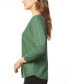 Women's Boat-Neck Chevron-Stitch Dolman-Sleeve Sweater