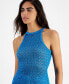 Women's Amber Metallic Halter Sleeveless Knit Top