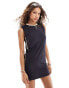 COLLUSION vest sports mini dress in navy