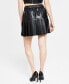 Women's Faux-Leather Pleated Mini Skirt, Created for Macy's