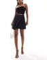 & Other Stories wrap mini skirt in black