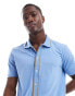 PS Paul Smith knitted button down polo shirt in blue