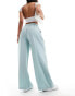 ASOS DESIGN wide leg trouser in light blue