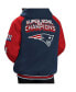 Men's Navy New England Patriots Defender Raglan Full-Zip Hoodie Varsity Jacket