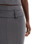 Kaiia tailored flared hem maxi skirt co-ord in charcoal