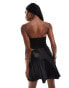 In The Style exclusive bandeau bow detail top in black