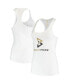 Women's White Double Logo Scoop Neck Tank Top