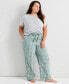 Women's Printed Poplin Pajama Pants XS-3X, Created for Macy's