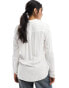 Vero Moda button down shirt with pocket detail in white