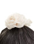 True Decadence chiffon corsage flower hair clip in light grey