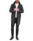 Men's Removable Hood Button Car Coat