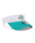 Men's White/Aqua Miami Dolphins 2024 NFL Training Camp Adjustable Visor