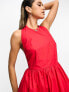 Never Fully Dressed backless midaxi dress with pockets in red