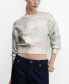 Women's Foil Round-Neck Sweater