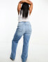 ASOS DESIGN Curve comfort stretch straight leg jean in blue